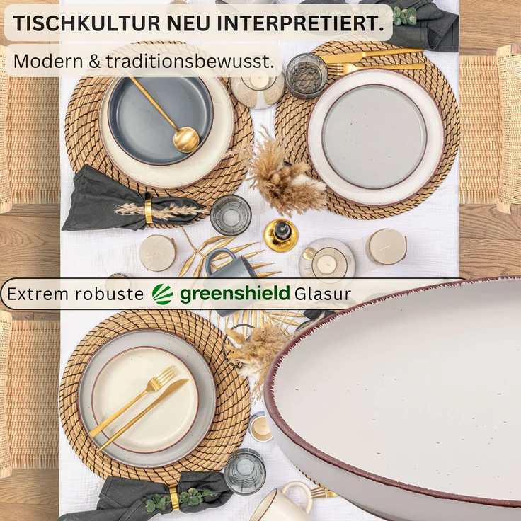 SÄNGER Steingut Dessertteller Bombay Moonlight 4 teilig – Bild 3