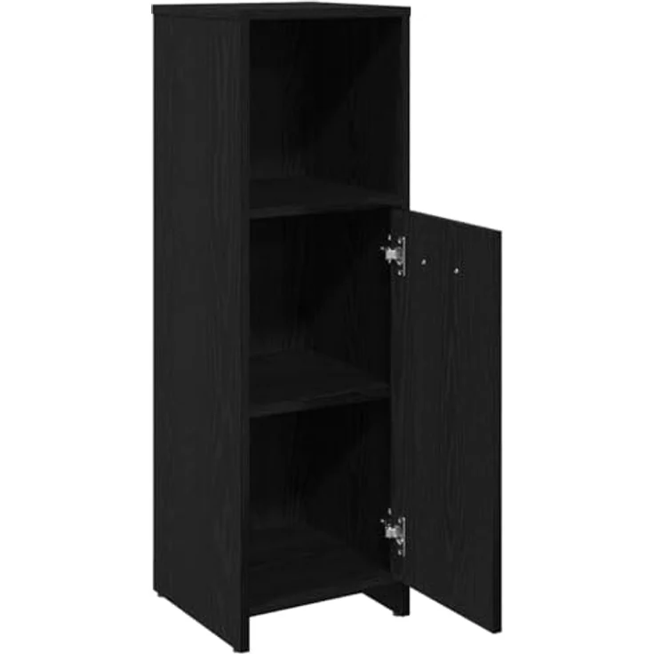 vidaXL Badezimmerschrank aus schwarzer Eiche, 30 x 30 x 95 cm, Holzwerkstoff 862497 – Bild 6