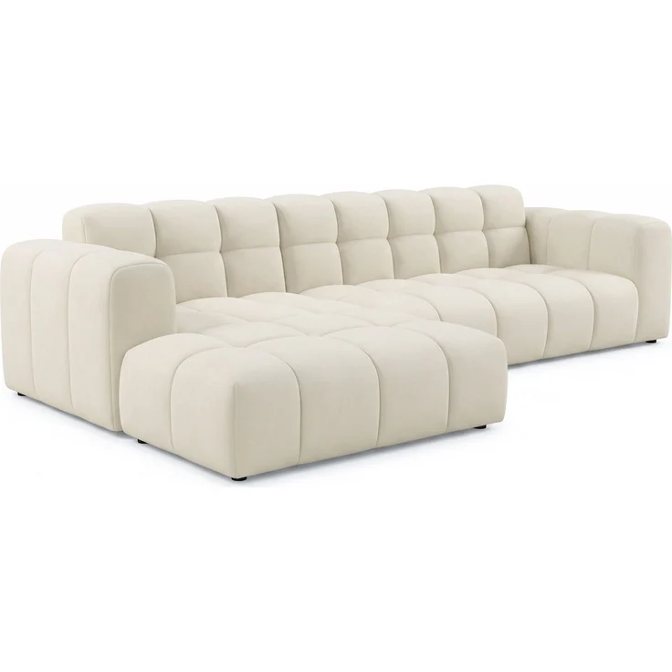 Selsey 'Boloon' Ecksofa L-Form, 3-Sitzer, links, Samt Creme, 300 cm – Bild 3