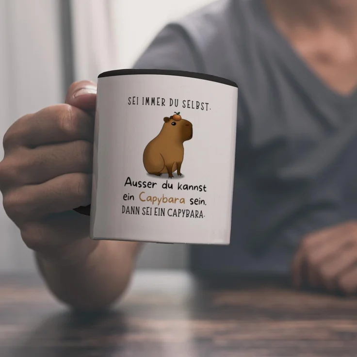 speecheese Tasse Sei immer du selbst ausser kannst ein Capybara sein Kaffeebecher in – Bild 6