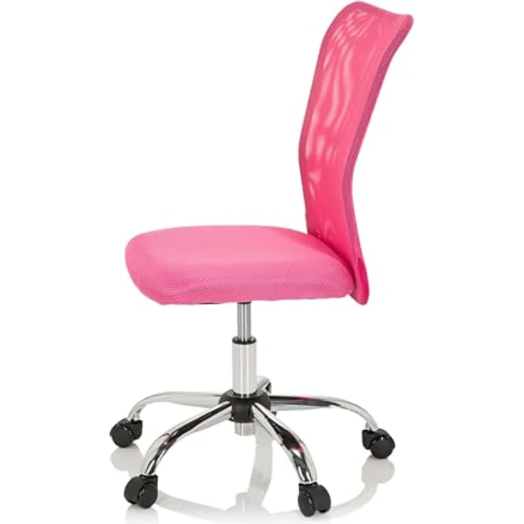 hjh OFFICE 691017 Kinderdrehstuhl KIDDY NET I Stoff/Netz Pink Kinderschreibtischstuhl mitwachsend, ohne Armlehnen – Bild 9