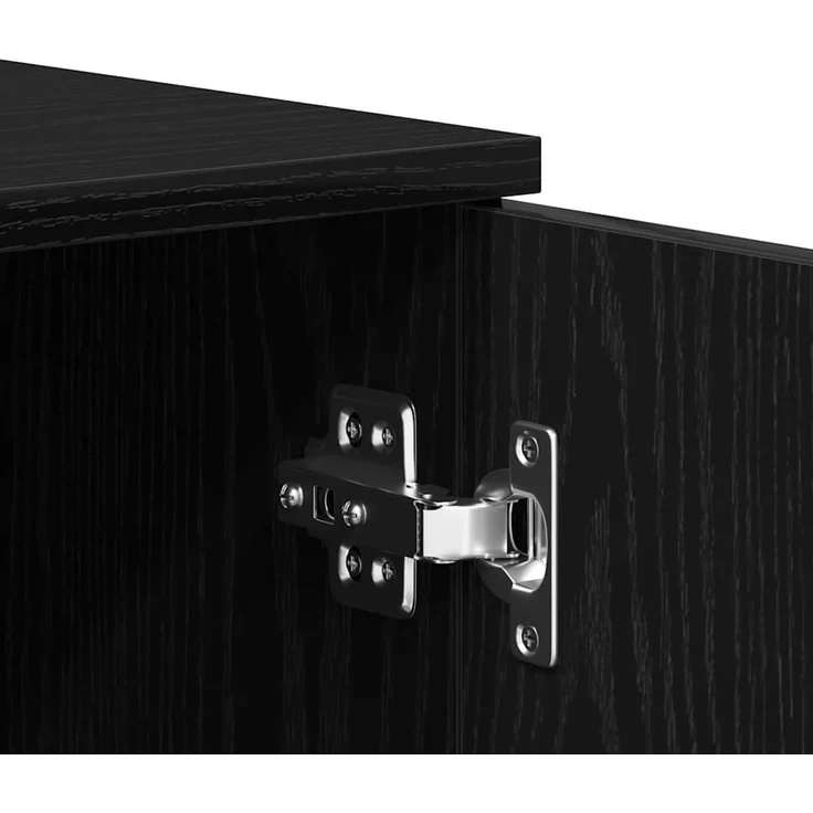 vidaXL Sideboard Schwarz Eichen-Optik 80x36x75 cm Holzwerkstoff 862010 – Bild 10
