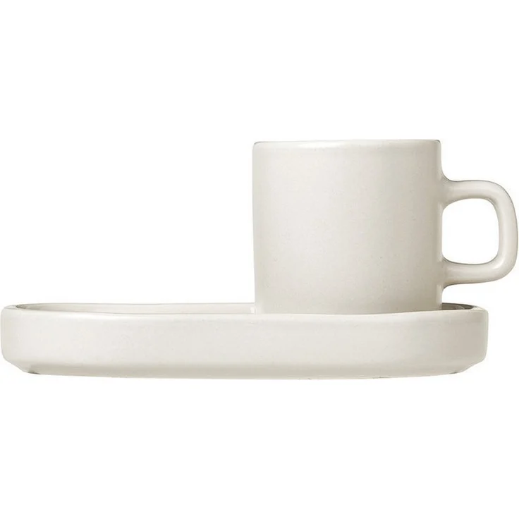 blomus Espressotasse PILAR, Keramik, 2 Tassen, 2 Untertassen – Bild 1