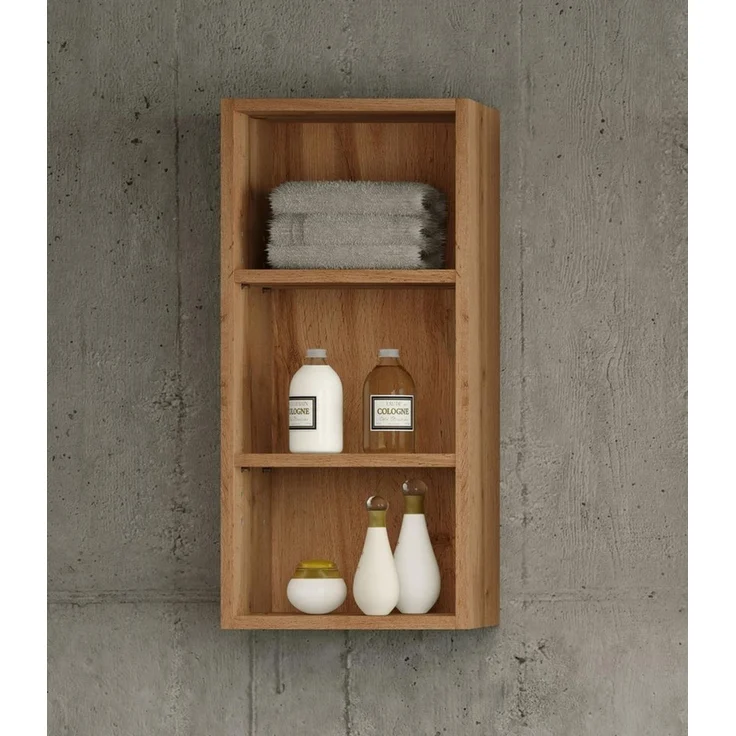 HELD MÖBEL Hängeregal aus MDF in wotaneiche mit 2 Einlegeböden, B/H/T: 30x64x18 cm – Bild 4