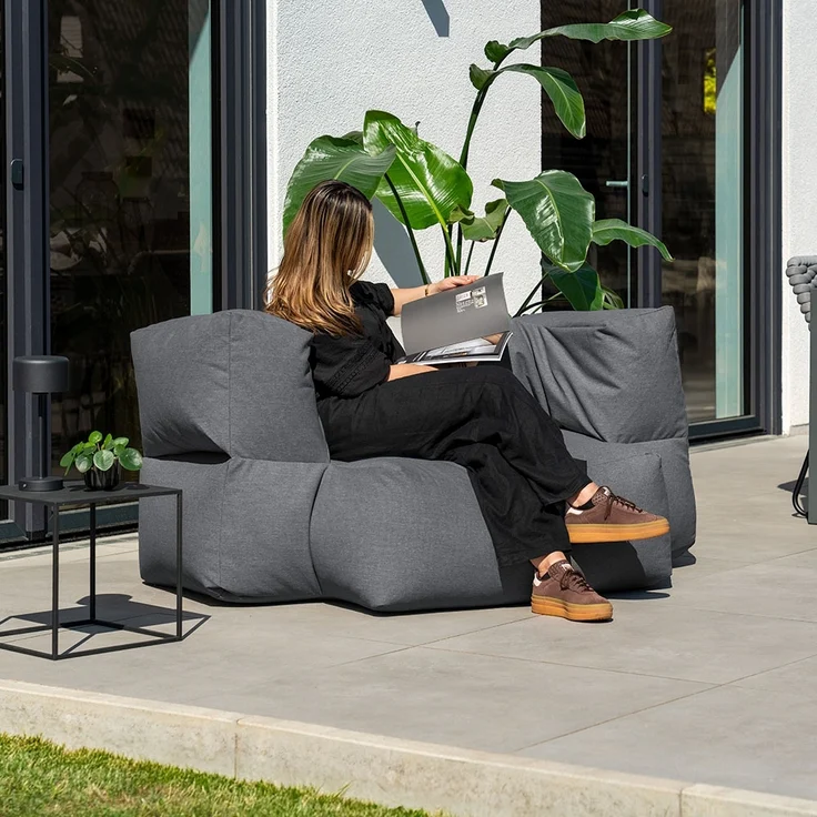 HOME DELUXE 'HEAVEN' Outdoor Sitzsack, Polyester anthrazit, 76 x 152 x 100 cm – Bild 1