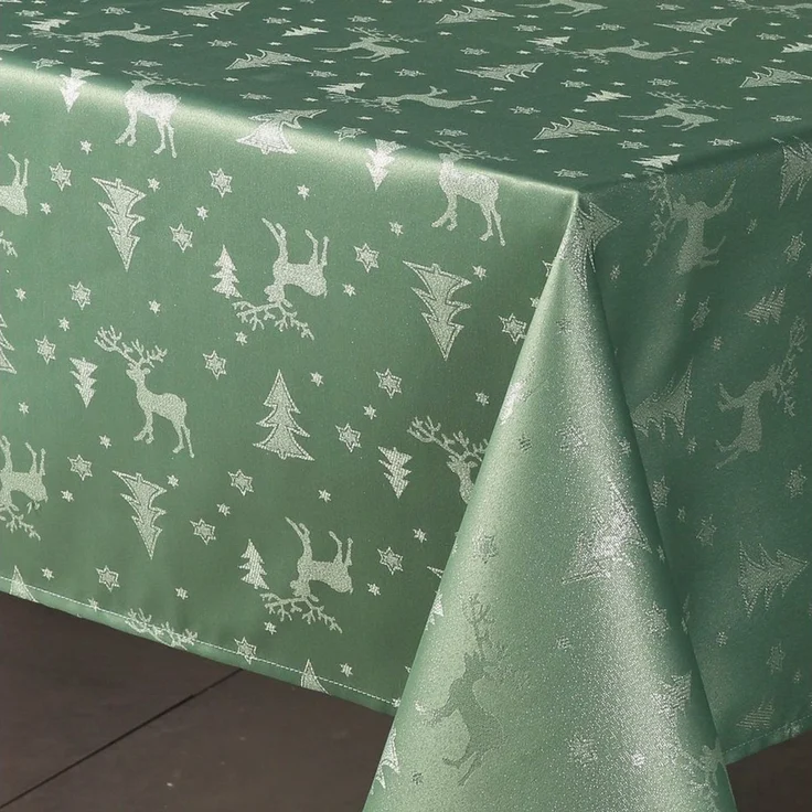 Beautex Tischdecke Lurex Tischdecke Weihnachten, Silber Gold glänzend, Weihnachtstisch (1-tlg) – Bild 1