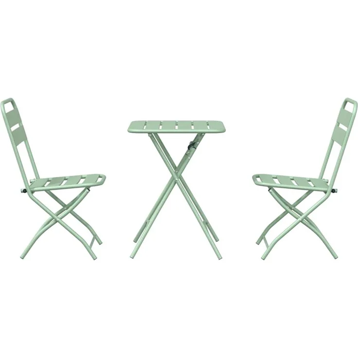 vidaXL Bistrogarnitur 3 pcs Grün Stahl 42002952 – Bild 6