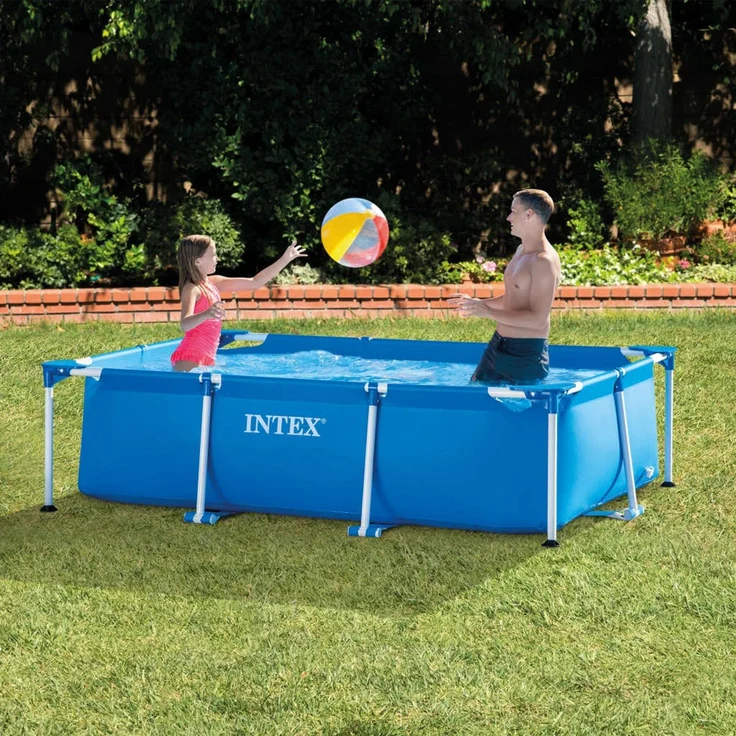 Intex 'Frame Swimming Pool Set Serie Family I', blau, 220 x 150 x 60 cm, rechteckig – Bild 4