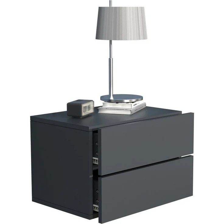 VCM Nachttisch Usal 918300 Anthrazit H. 30 x B. 45 x T. 32 cm – Bild 2