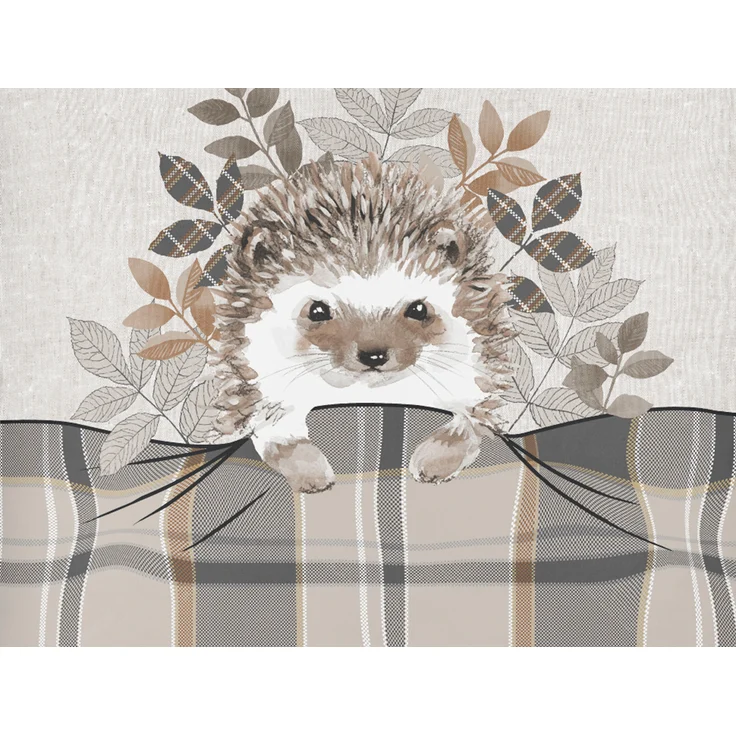 Irisette Dekokissen Kuschelkissen Sofakissen Igel Karo Blätter 45x45 cm 8951-80 – Bild 2