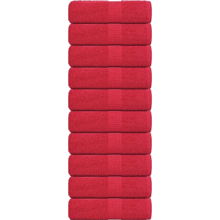 vidaXL Gästetücher FROGN 10 Stk. Rot 30x50 cm 360 g/m² 136925 – Bild 1