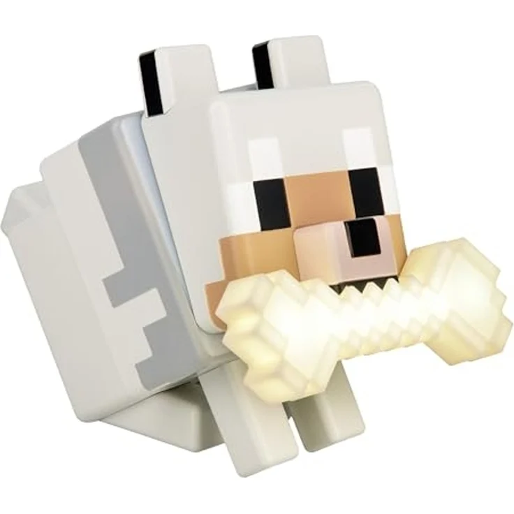 Paladone GloBuddies 3D-Farbwechsel-Licht Wolf aus Minecraft, offiziell lizenziertes LED-Nachtlicht, Tippen zum Ändern der Farbe, Gaming-Fanartikel, batteriebetrieben – Bild 1