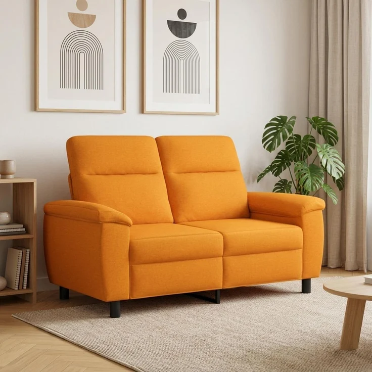 vidaXL Sofa Dunkelgelb 158 x 90 x 95 cm Stoff 42040927 – Bild 1