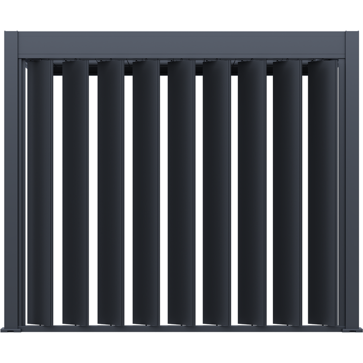 Weide Pergola Sichtschutzwand 3m mit kippbaren Lamellen anthrazit – Bild 4