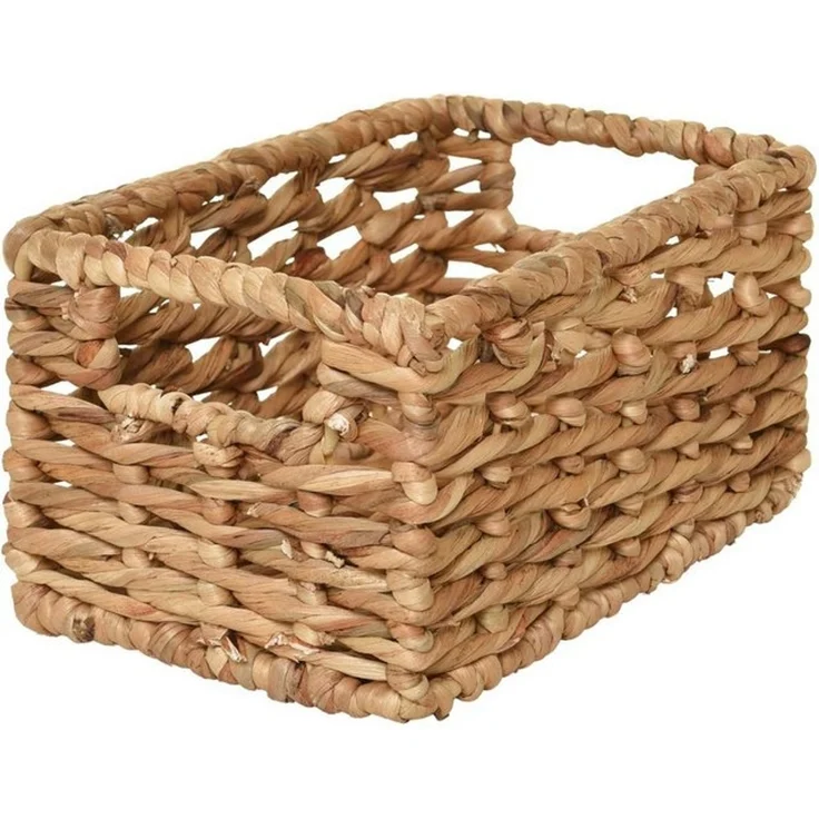 VIVANNO Regalkorb Wasserhyazinthe CESTERO Kasten - Natur Geflochten (1 St), 29 x 19 x 15 cm – Bild 4