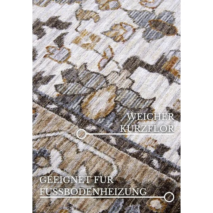 Villeroy & Boch Teppich Egon, rechteckig, Höhe: 7 mm, Orientalisch, Fransen, Läufer, Wohnzimmer, Schlafzimmer, Klassisch – Bild 4