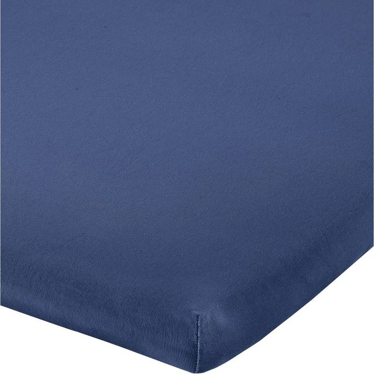Erwin Müller 'Freising' Spannbettlaken, Gummizug: Rundumgummi, 1 Stück, Elasthan-Jersey-Stretch Uni, Dunkelblau, 120x200 cm - 130x220 cm – Bild 5