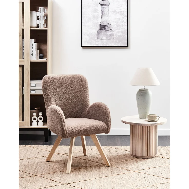 Sessel BJARN Bouclé Braun – Bild 3