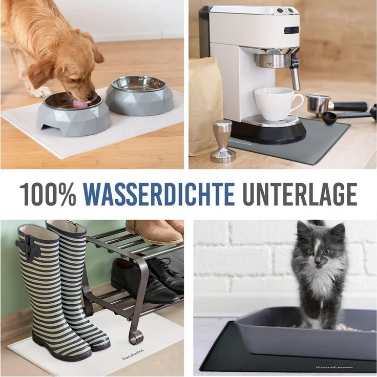KaraLuna Futternapf Napfunterlage aus Silikon I Futtermatte Hundenapf Unterlage Katzennapf, Silikon-Napfunterlage – Bild 2