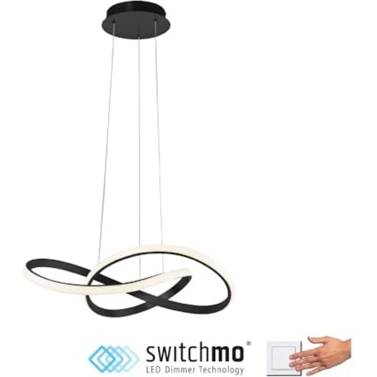 JUST LIGHT 15402-18 Maria LED Pendelleuchte schwarz 3-Step Dim 3000K – Bild 2