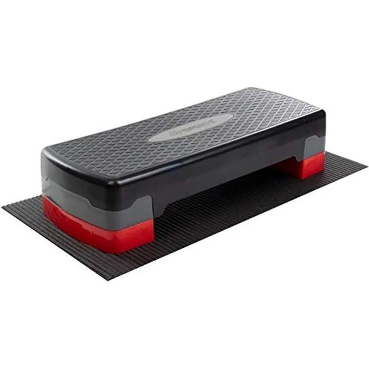 ScSPORTS® Stepper Stepper Aerobic Höhenverstellbar 2 Stufen mit Matte Steppbrett Fitness
