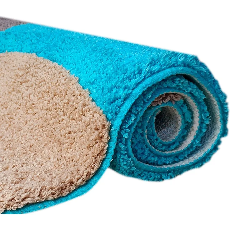 OTTO home Badematte Belio, Badvorleger, Badezimmer Teppich, Höhe 20 mm, rutschhemmend beschichtet, fußbodenheizungsgeeignet, schnell trocknend, strapazierfähig, Kunstfaser, rund, Badematte, Badteppich, Badematten auch als 2 tlg. Set erhältlich, bunt – Bild 3