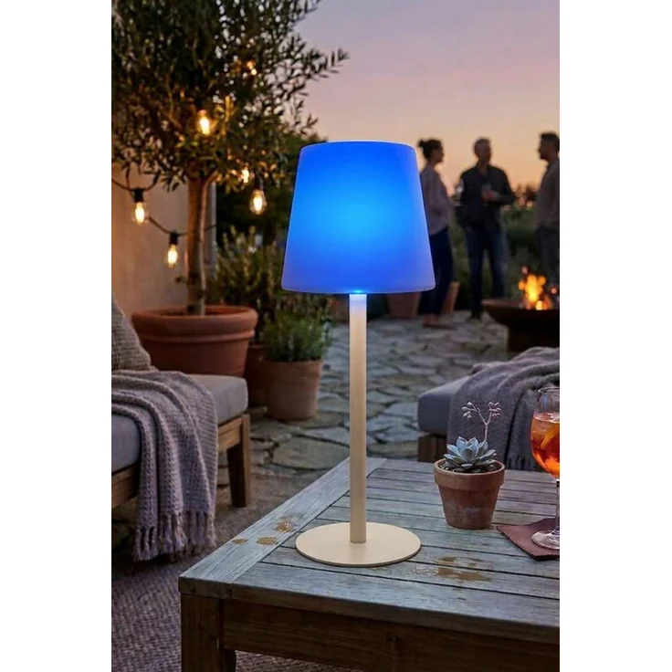 Coen Bakker Deco BV LED Außen-Tischleuchte Akku Tischlampe Multicolor mit 8 Einst. IP44, verschiedene Lichteffekte, LED fest verbaut, Kaltweiß, Warmweiß – Bild 2