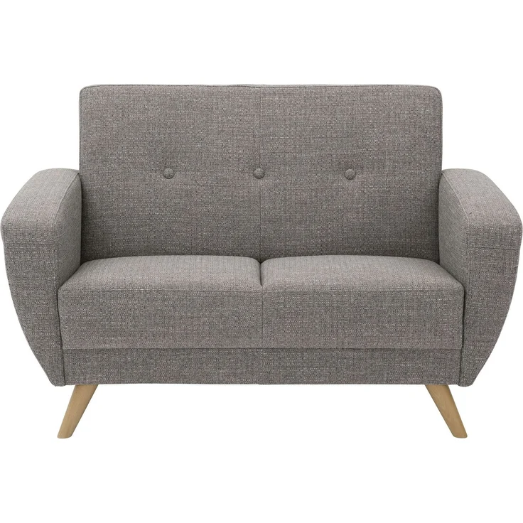 Sofa 2-Sitzer Kazdoia Flachgewebe grau – Bild 2