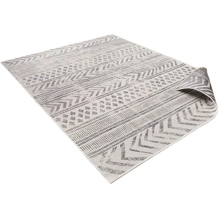 In- und Outdoor Wendeteppich Biri Grau Creme - 160 x 230 x 0 cm – Bild 2