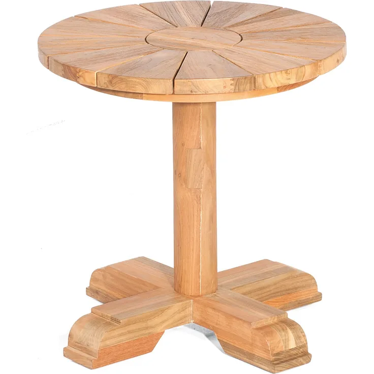 Sonnenpartner Gartentisch Solis rund Ø 50 cm Teakholz Old Teak Tisch Esstisch