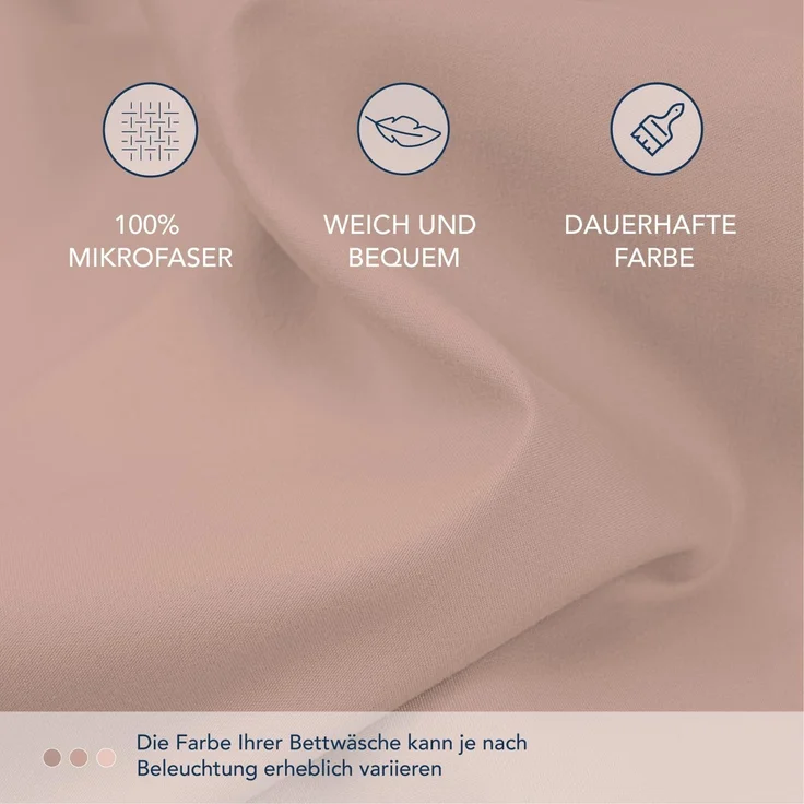 Dreamzie Spannbettlaken 100x200 cm - 35 cm Tiefe Tasche - 100% Mikrofaser Bettlaken - Hell-Pink, Schadstoffgeprüft(Oeko TEX), Bettlaken mit Gummizug – Bild 4