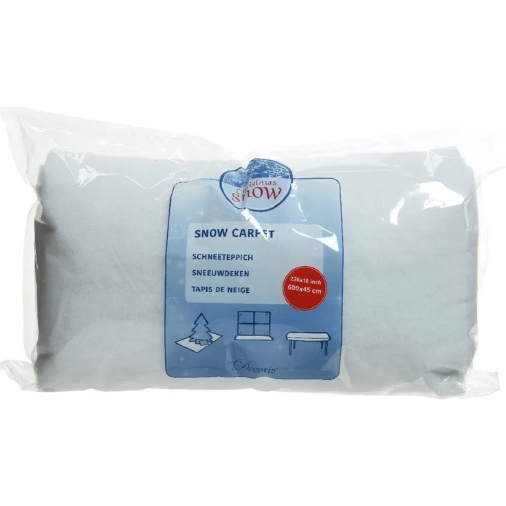 Kaemingk Weihnachtsbaumdecke Schneeteppich Polyester L. 600cm B. 45cm H. 1cm weiss