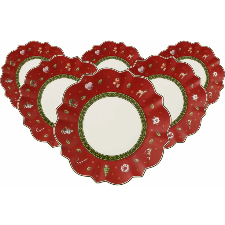 Villeroy & Boch Toy's Delight Brotteller ø 17,9 cm Rot 6er Set – Bild 1