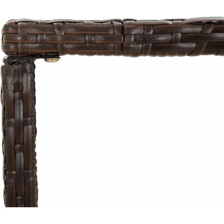 vidaXL 5-tlg. Gartenbar-Set mit Kissen Braun Poly Rattan 3200655 – Bild 2