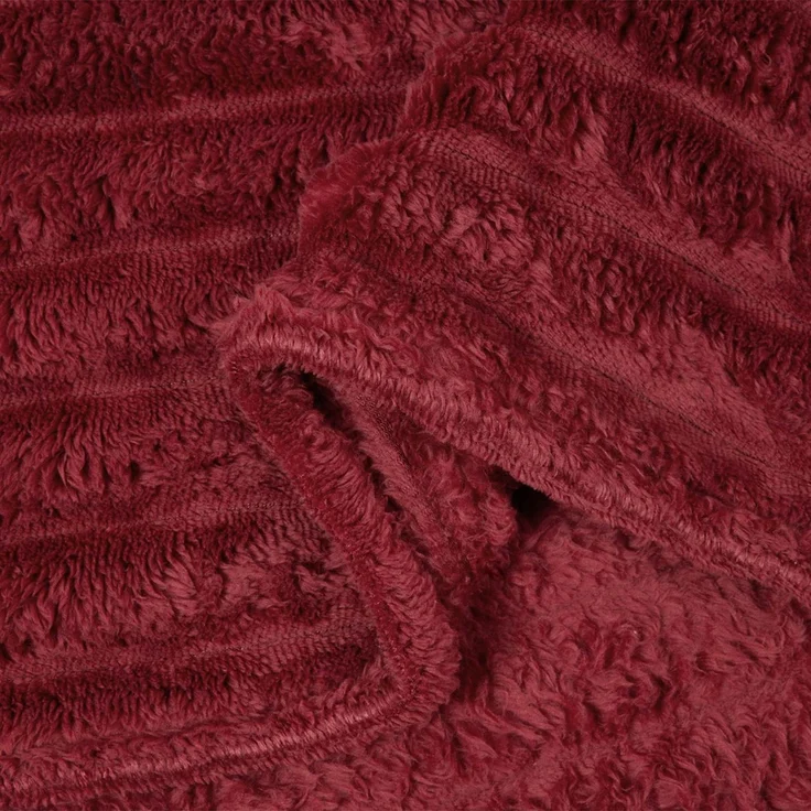 vidaXL Überwurfdecke Bordeauxrot 150 x 130 cm Fleece 42016849 – Bild 6