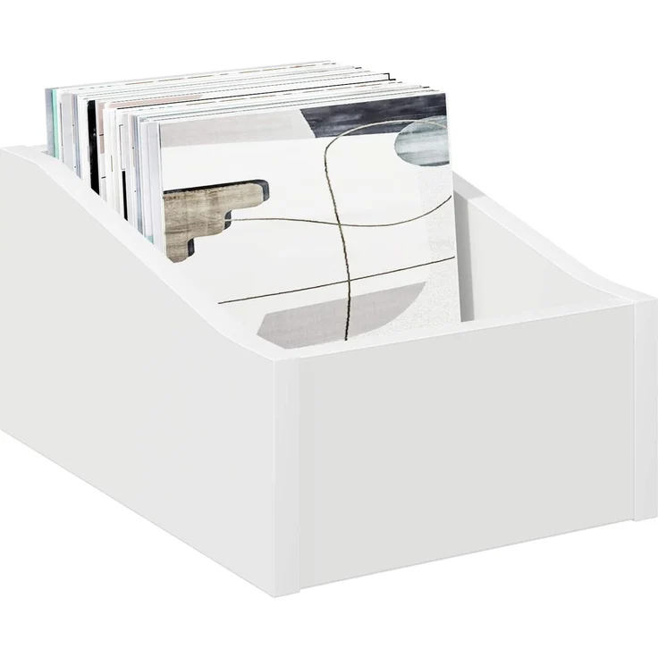 vidaXL LP Plattenbox 2 stk. Weiß 23 x 33 x 16 cm Holzwerkstoff 8012779 – Bild 3