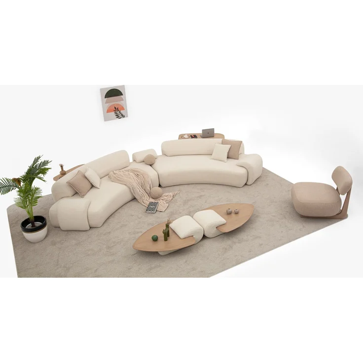 Ecksofa "Olympia" + Sessel-Beige – Bild 3