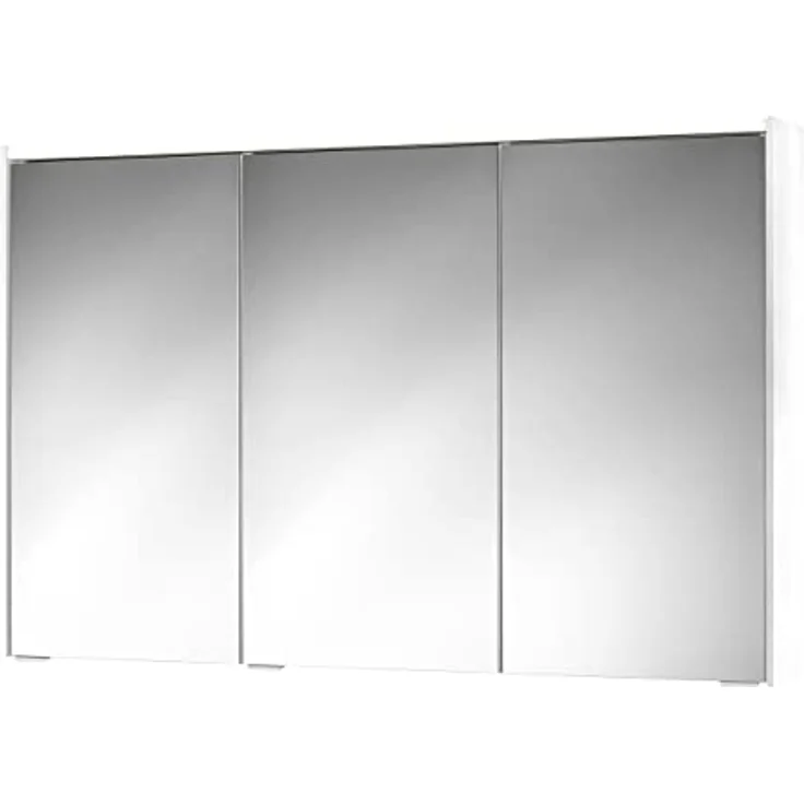 Sieper LED-Spiegelschrank KHX 120, 120 x 74 cm, Holzdekor Weiß, mit LED-Beleuchtung und Softclose-Türen – Bild 1