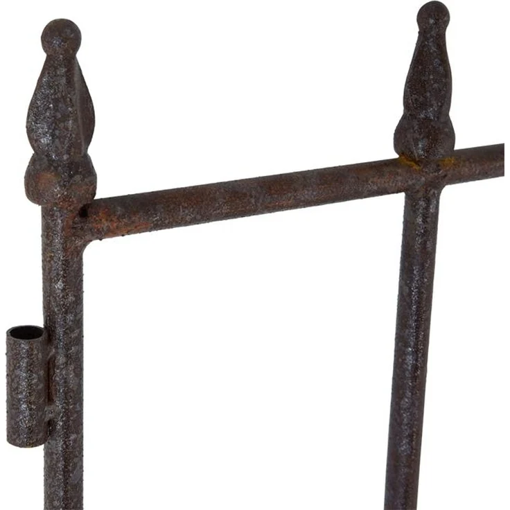 Schmuckzaun Metallzaun Gartenzaun 72x67 cm Zaunelemente 2er Set erweiterbar Rost – Bild 2