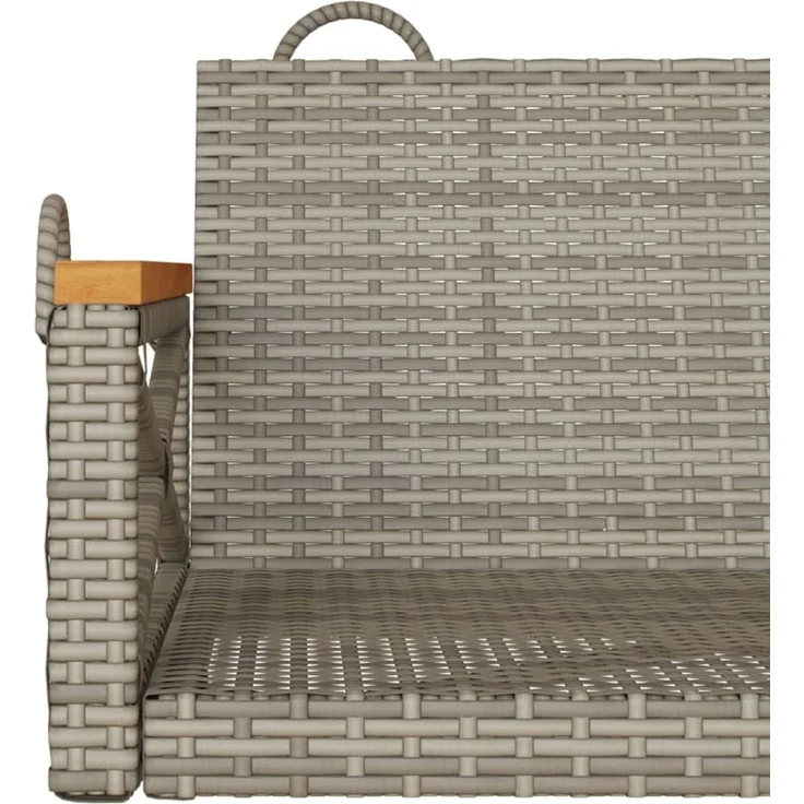 vidaXL Hängesessel Grau 63x62x40 cm Poly Rattan 368171 – Bild 8