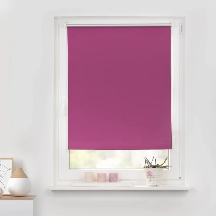Lichtblick Sonnenschutzsysteme GmbH Thermo-Rollo Vancouver 100 cm x 150 cm (BxL) Fuchsia Verdunkelnd & Thermofunktion; Klemm- und schraubbar; Energiesparend – Bild 2