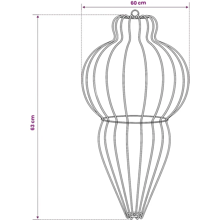 vidaXL Weihnachts-Finial-Licht 2 stk. 640 LEDs Blau 42049759 – Bild 8