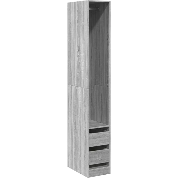 vidaXL Kleiderschrank Grau Sonoma 30x50x200 cm Holzwerkstoff 3307743 – Bild 2
