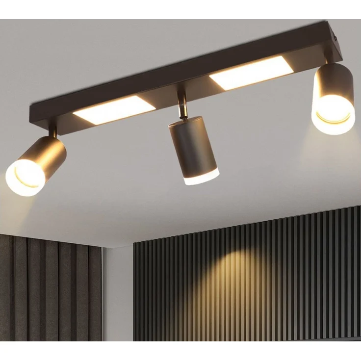 Nettlife Deckenstrahler 1/2/3/4 Flammig GU10, LED wechselbar, Warmweiß, Schwenkbar Flurlampe Metall für Schlafzimmer Küche Büro – Bild 1