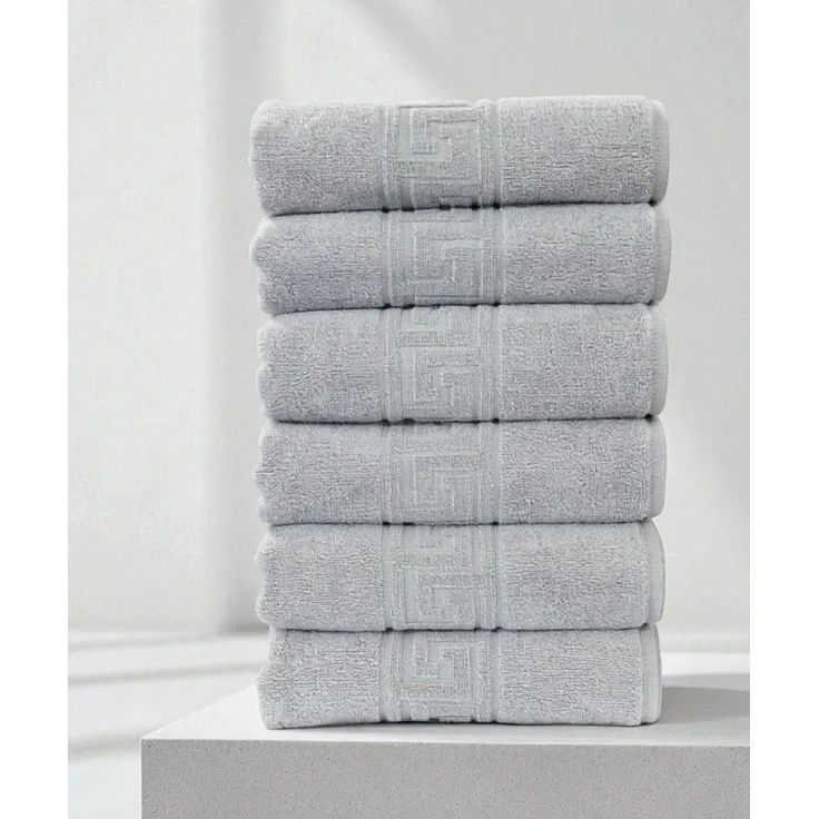 Mijolnir 'Greek - Grey' Handtuchset (6-teilig), Grau, 50 x 90 cm – Bild 1