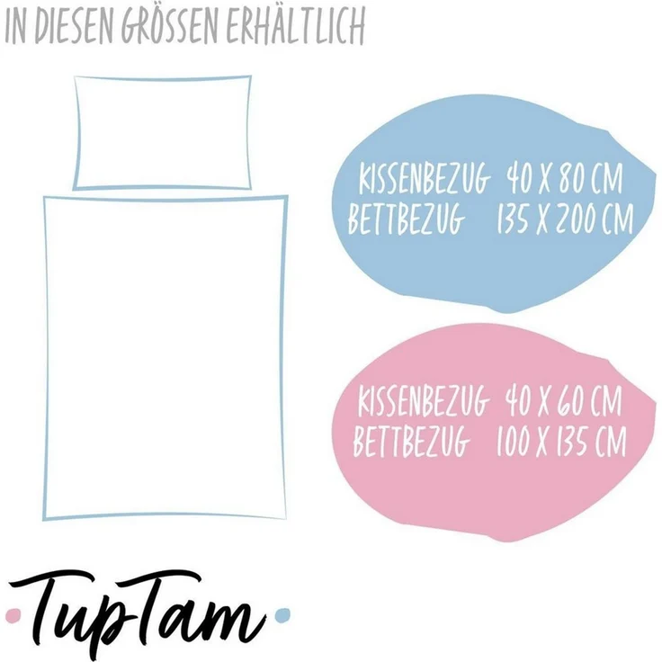 TupTam Kinderbettdecke-Set, Ganzjahresdecke, 2tlg., 1x Bettdecke, 1x Flachkissen, Löwe/ Blätter/ Beige, 135x100 cm – Bild 2