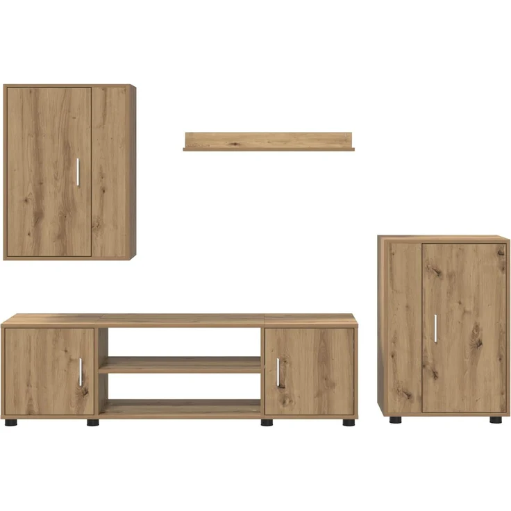 vidaXL TV-Schrankset 140 x 40 x 33 cm Artisan-Eiche 3397903 – Bild 9