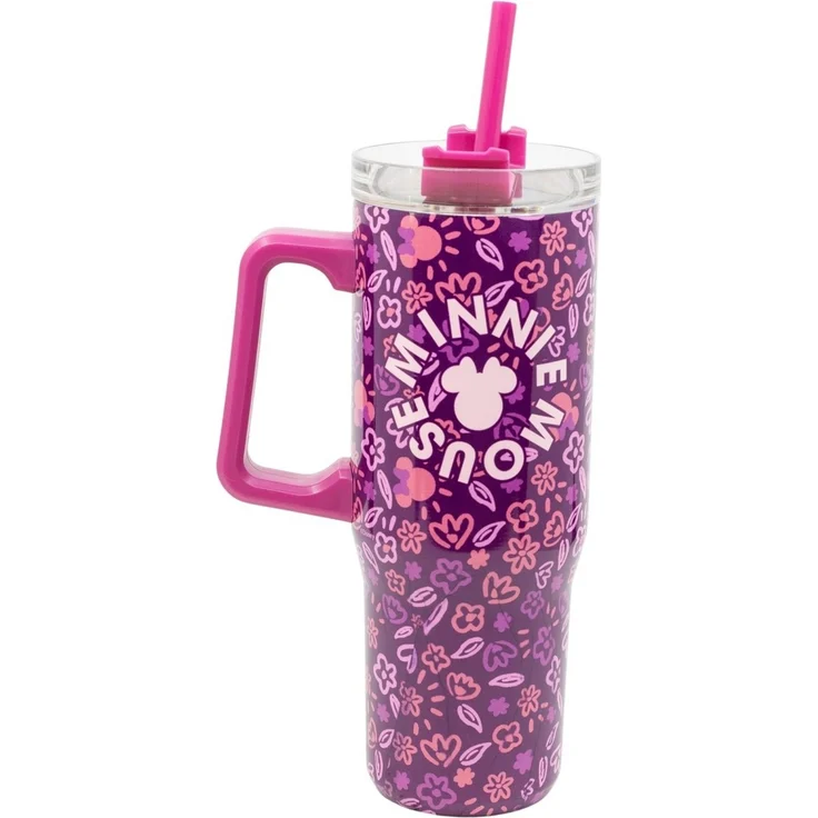 Disney Minnie Mouse XL Cool Mug 920 ml Edelstahl Thermobecher mit Strohhalm – Bild 1