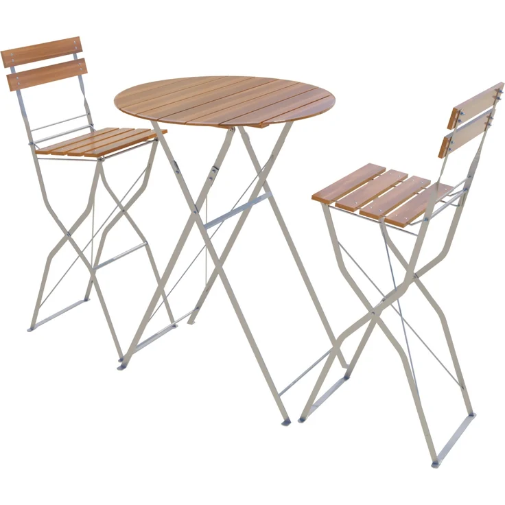 Biergarten Set Biergartengarnitur Biergartenmöbel Hocker Tresenhocker Tisch 3tlg