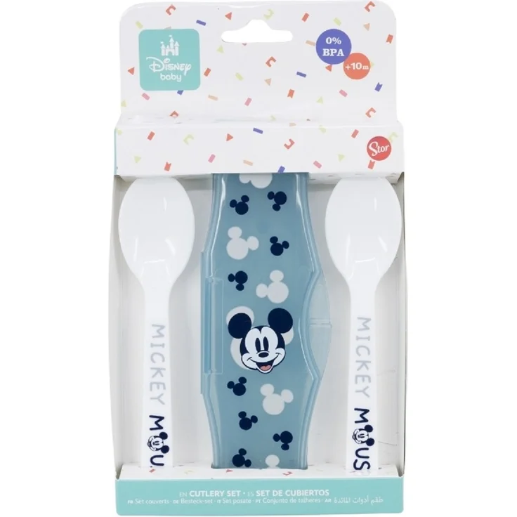 Disney Mickey Mouse Kinderlöffel Set 2-teilig im Reiseetui – Bild 3